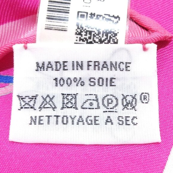 HERMES Carre 90 - Pink Blue Scarf - Picture 4 of 4